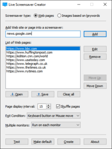 Create a screensaver to display a website Create a screensaver to display a website