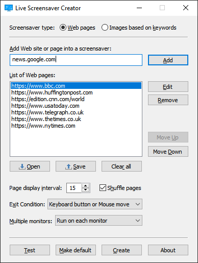 Create a screensaver to display a website Create a screensaver to display a website