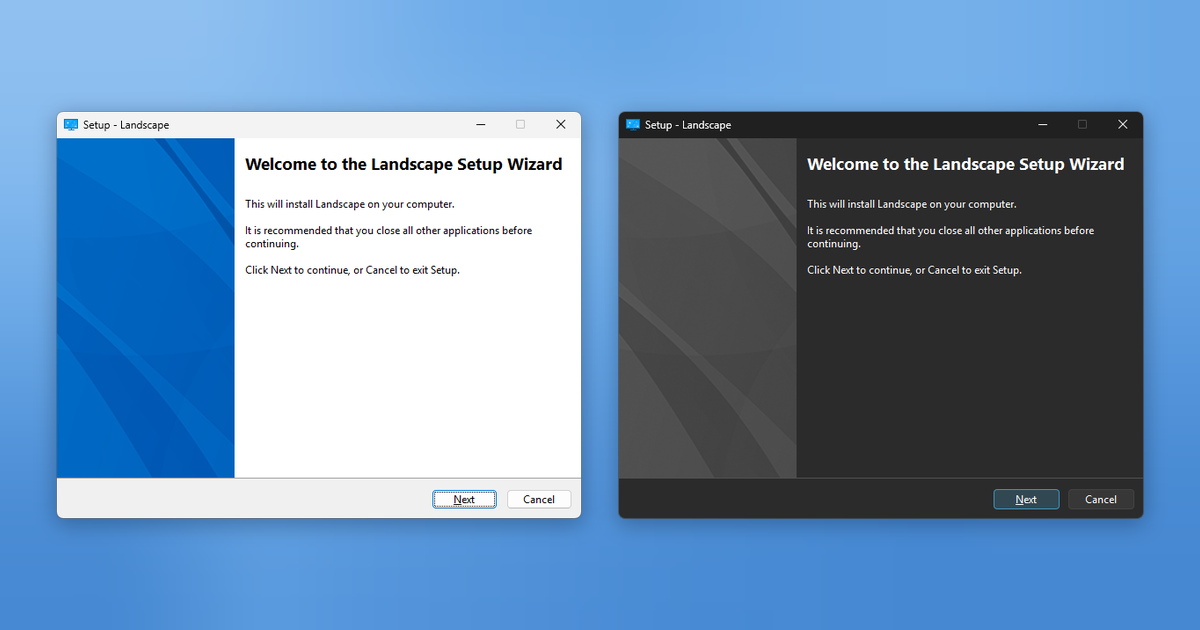 Screen saver installer now follows Windows dark mode